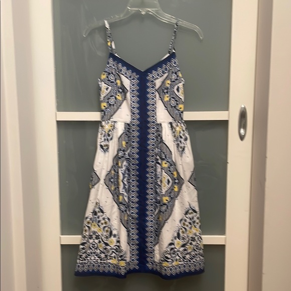 Banana Republic Blue and White Sleeveless Sundress - Picture 1 of 11